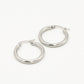 Oorringen hoops zilverkleurig 25mm