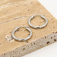 Oorringen hoops zilverkleurig 25mm