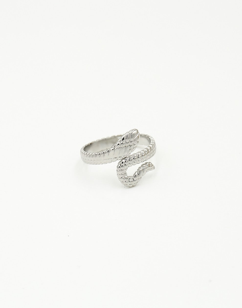 Ring slang zilverkleurig