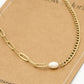 Schakelketting parel goudkleurig