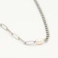 Schakelketting parel zilverkleurig