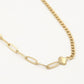 Ketting klaver goudkleurig