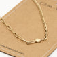 Ketting klaver goudkleurig