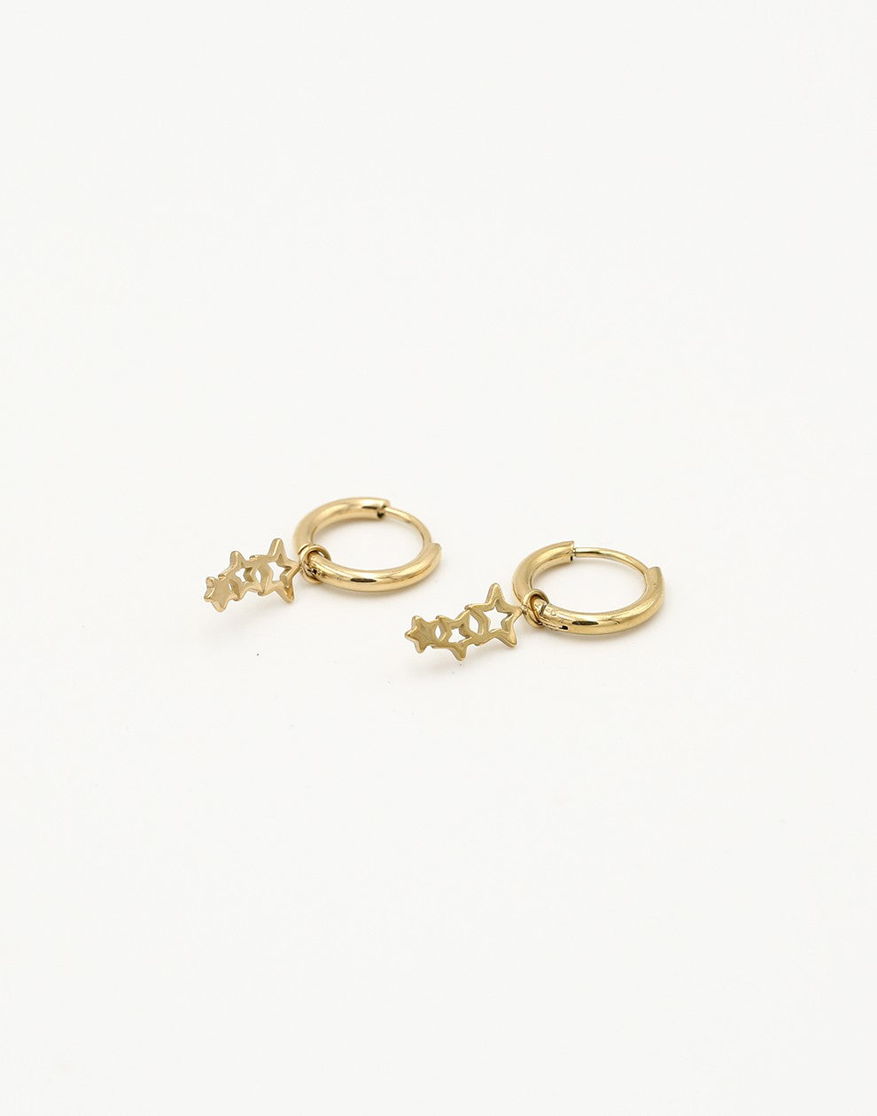 Gold-colored star earrings
