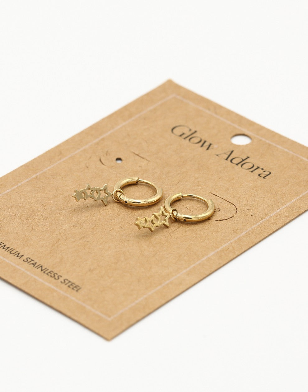 Gold-colored star earrings