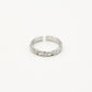 Ring ruitjes zilverkleurig