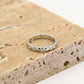 Ring ruitjes zilverkleurig