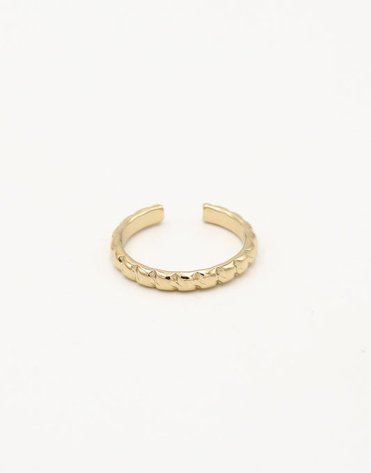 Ring bolletjes goudkleurig