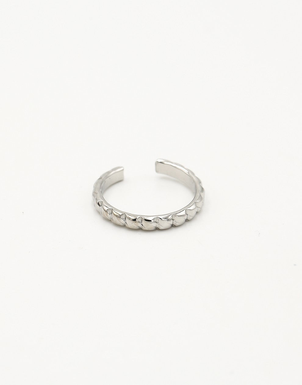 Ring bolletjes zilverkleurig