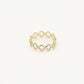 Ring kruisjes goudkleurig
