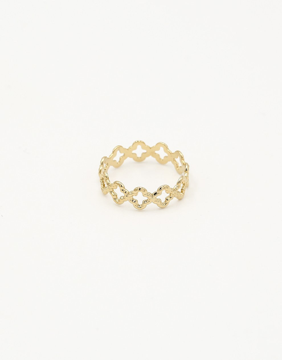 Ring kruisjes goudkleurig