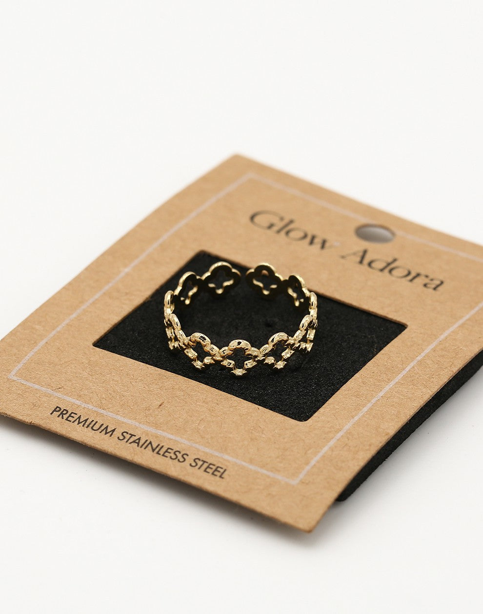 Ring kruisjes goudkleurig