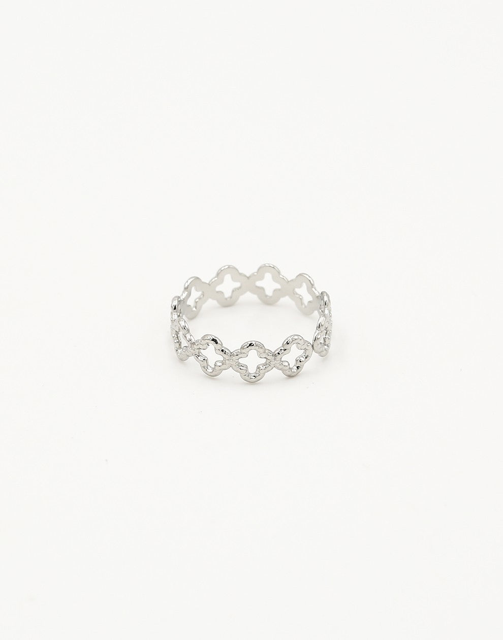 Ring kruisjes zilverkleurig