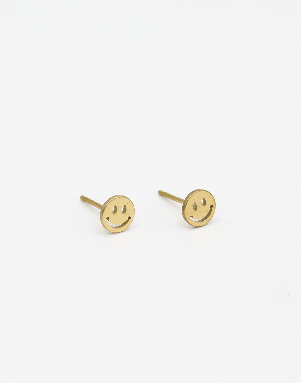 Oorstekers smiley goudkleurig