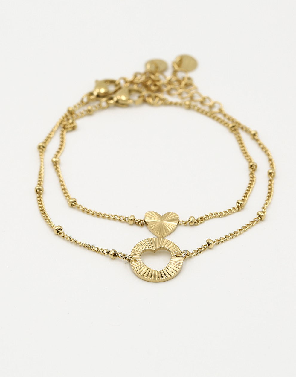 Armbanden vriendschap set goudkleurig