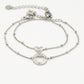 Armbanden vriendschap set zilverkleurig