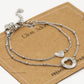 Armbanden vriendschap set zilverkleurig