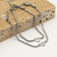 Armbanden set hartjes zilverkleurig