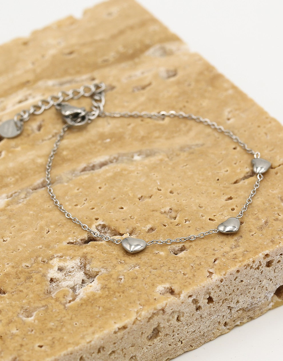 Bracelet three hearts silver-colored
