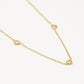 Ketting drie hartjes goudkleurig