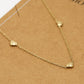 Ketting drie hartjes goudkleurig