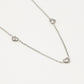 Ketting drie hartjes zilverkleurig