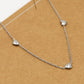 Ketting drie hartjes zilverkleurig