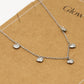 Ketting hartjes multi zilverkleurig