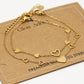Armbanden vriendschapset hartjes goudkleurig