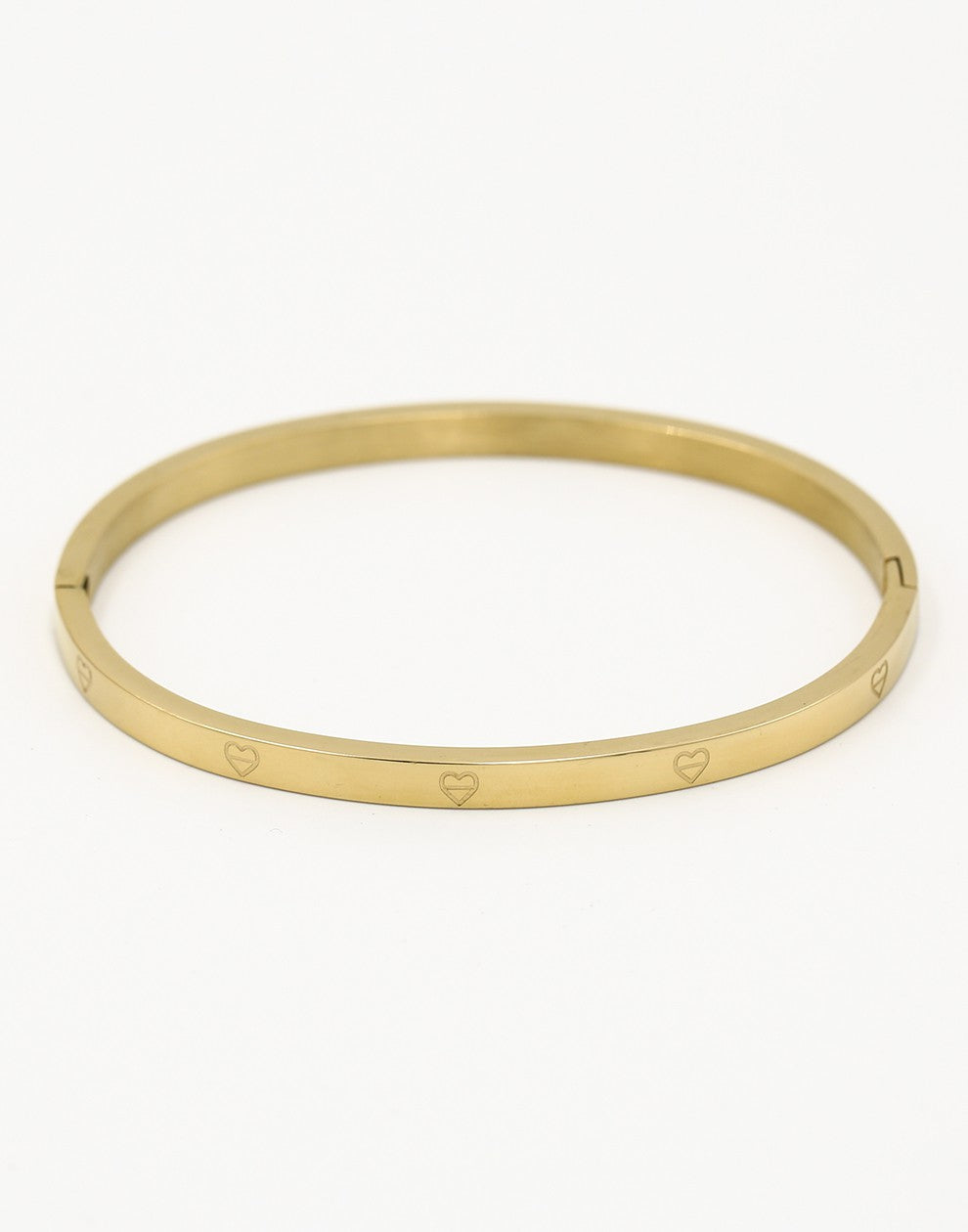 Bangle hartjes goudkleurig