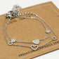 Vriendschaps armbanden hartjes met cirkels zilverkleurig