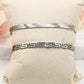 Bangle Z patroon zilverkleurig