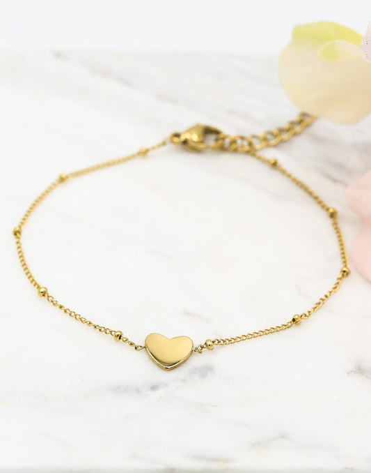Armband met hartje goudkleurig