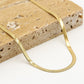 Flat snake chain gold