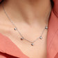 Ketting hartjes multi zilverkleurig