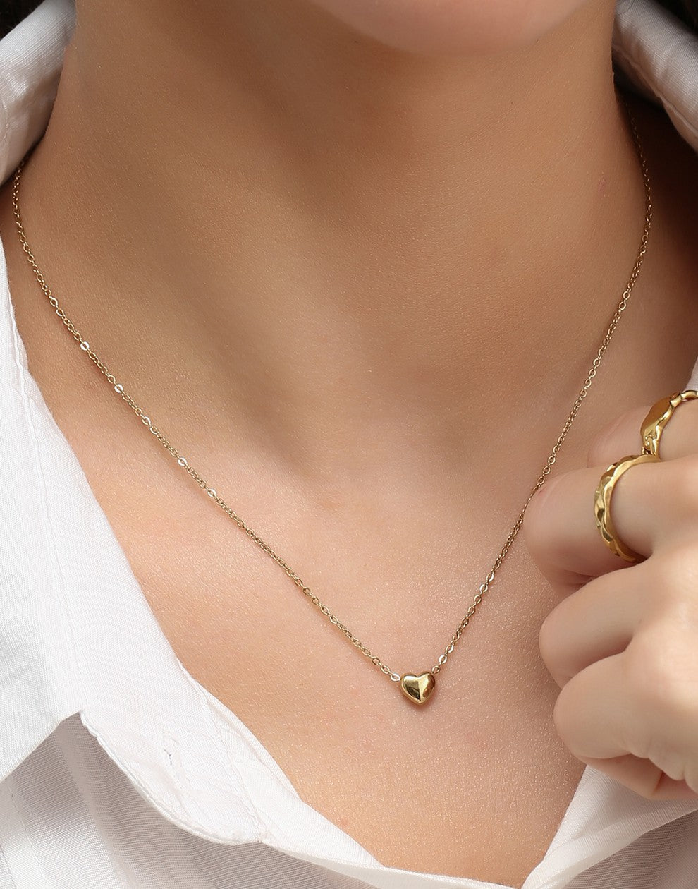 Ketting hartje goudkleurig