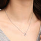 Ketting hartje schuin zilverkleurig