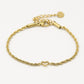 Armband gedraaid met open hartje goudkleurig