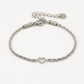 Armband gedraaid met open hartje zilverkleurig