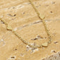 Schakelketting drie hartjes goudkleurig