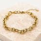 Coarse gold-colored link bracelet