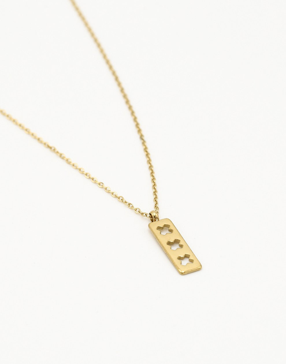 Ketting Amsterdamse kruisjes goudkleurig
