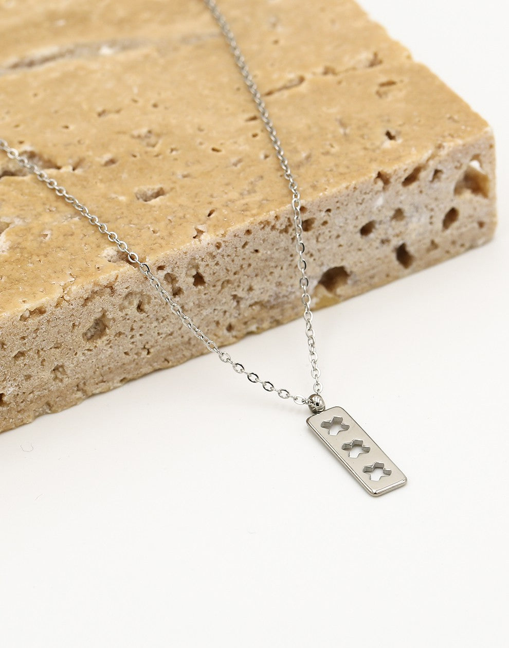 Ketting Amsterdamse kruisjes zilverkleurig