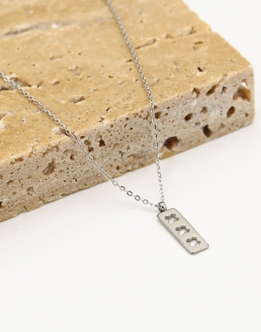 Ketting Amsterdamse kruisjes zilverkleurig