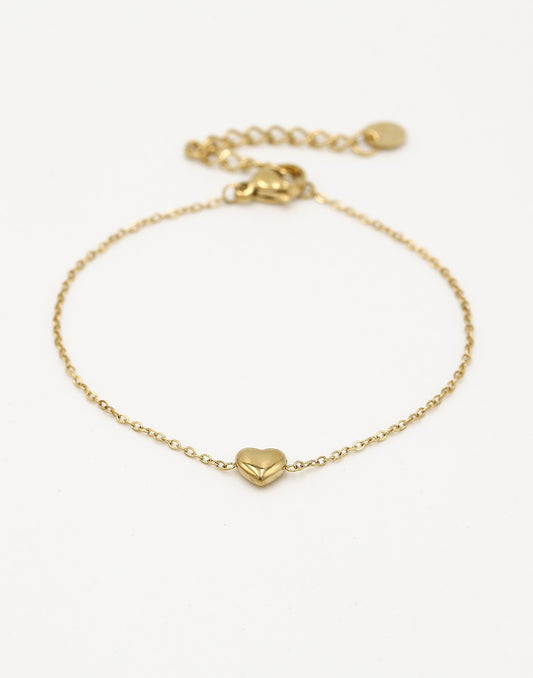 Armband hartje goudkleurig