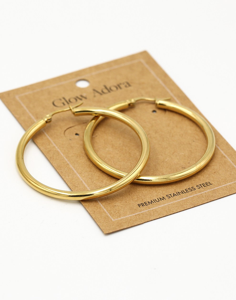 Oorringen hoops goudkleurig 40mm