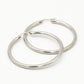 Oorringen hoops zilverkleurig 40mm