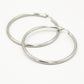 Oorringen hoops zilverkleurig 50mm