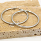 Oorringen hoops zilverkleurig 50mm