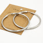 Oorringen hoops zilverkleurig 50mm